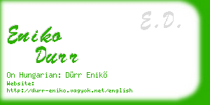 eniko durr business card