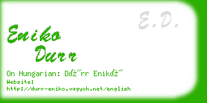 eniko durr business card